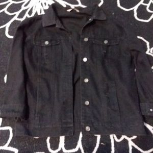 Ripped Black Denim Jacket